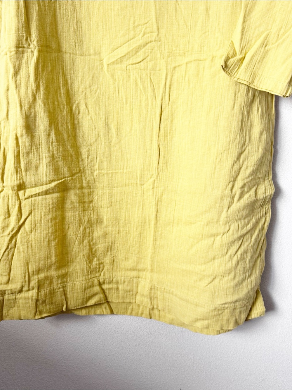 Eileen Fisher Yellow Scoop Neck Tunic with Front Pockets - Picture 9 of 9